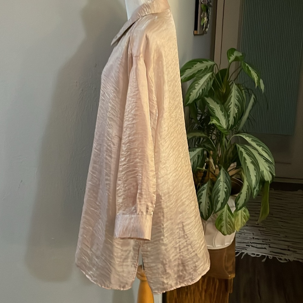 Vince Camuto Gold Organza Shirt - Picture 3 of 10